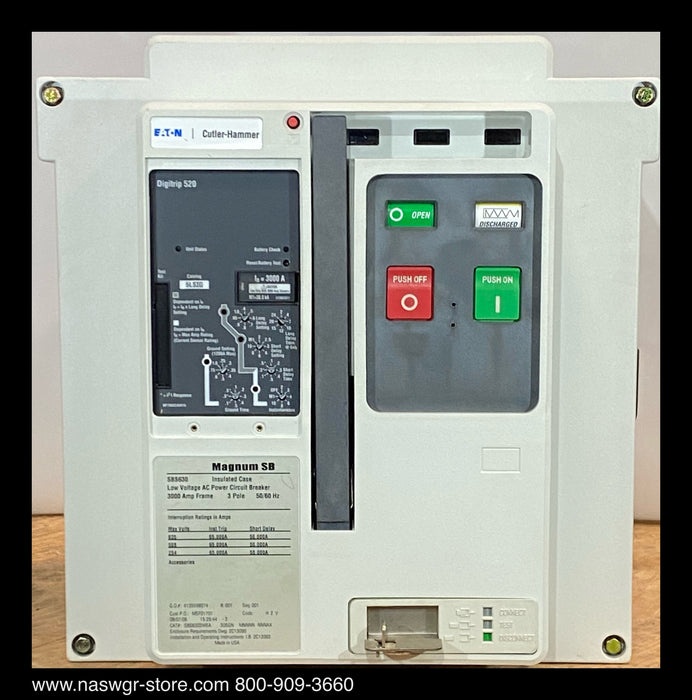 Eaton Magnum SB SBS630 Circuit Breaker (M/O,D/O) - 3000 Amp