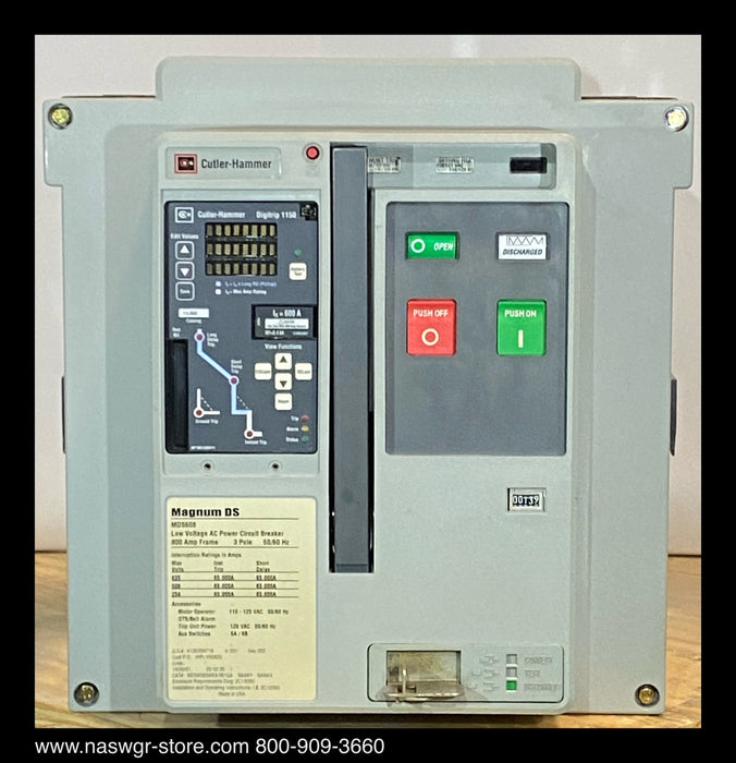 Eaton Magnum DS MDS608 Circuit Breaker (E/O,D/O) - 600 Amp