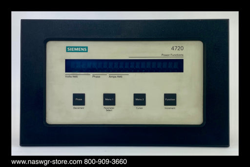 Siemens 4720 Power Meter ~ 120AC w/ Comms