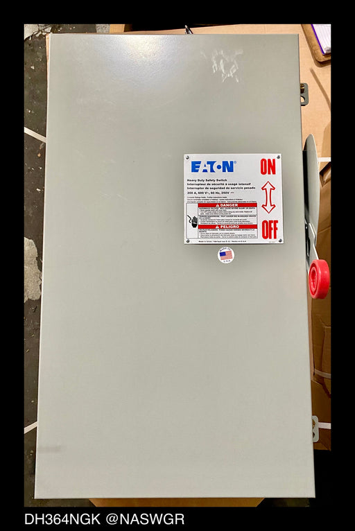 Eaton DH364NGK Heavy Duty Safety Switch - 200A/600V/3P4W/N1 - Unused