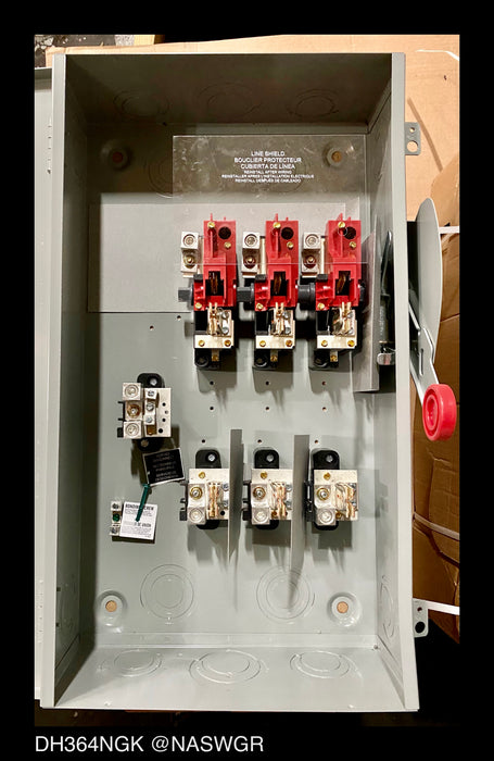 Eaton DH364NGK Heavy Duty Safety Switch - 200A/600V/3P4W/N1 - Unused