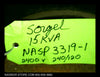 AC16-657-229-009 ~ Sorgel 15kV Control Power Transformer ~ 2400 Primary 240/120 Secondary 15kV Type SH CPT