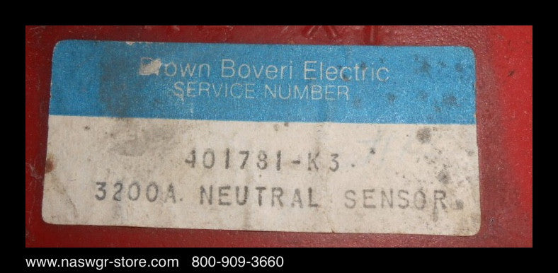 401781-K3 ~ ITE / Brown Boveri Electric 401781-K3 3200A Ground / Neutral Sensor CT