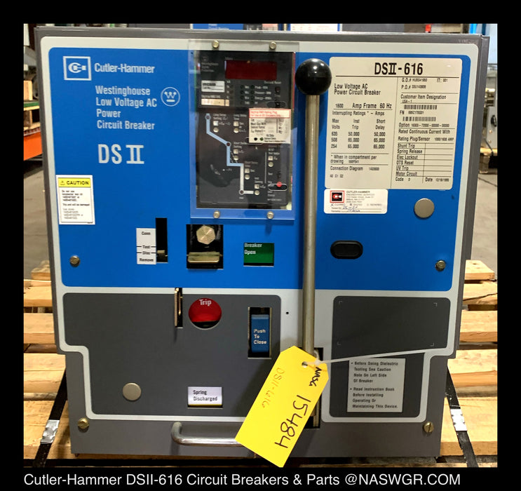 Cutler Hammer DSII-616 Circuit Breaker (M/O,D/O) - 1600 Amp