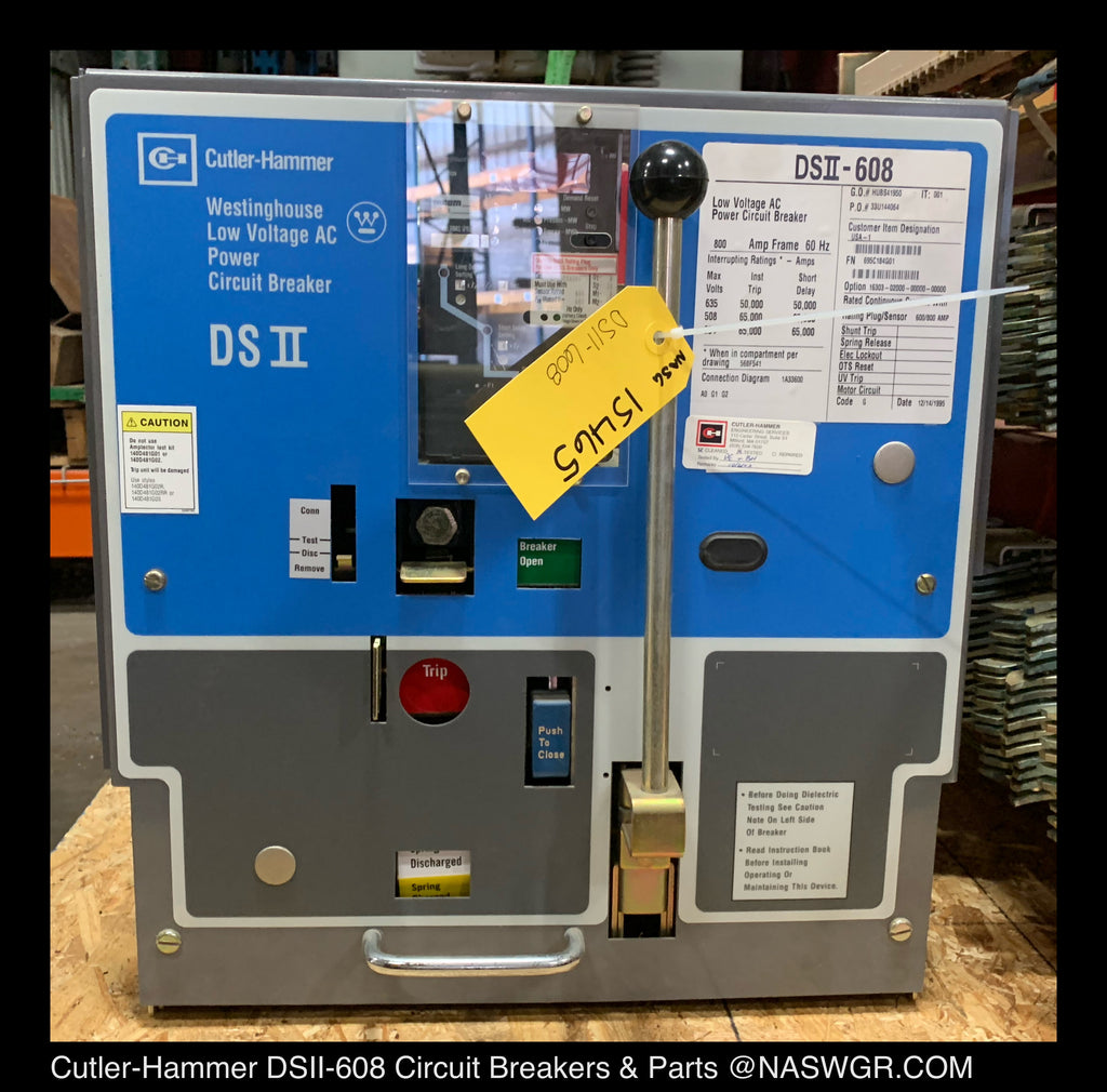 Cutler-Hammer DSII-608 Circuit Breaker (M/O,D/O) - 800 Amp