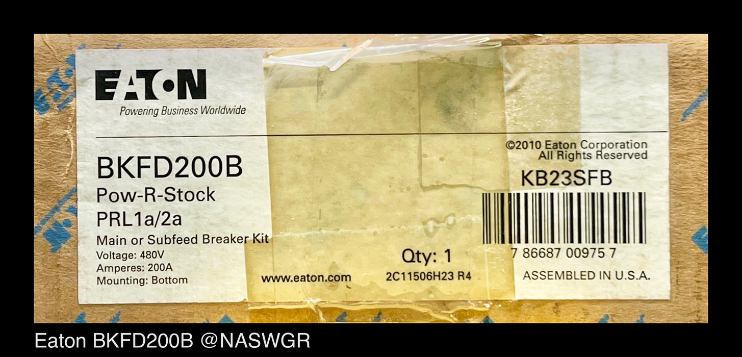 Eaton BKFD200B Main or Subfeed Breaker Kit ~ 200 Amp - Unused Surplus