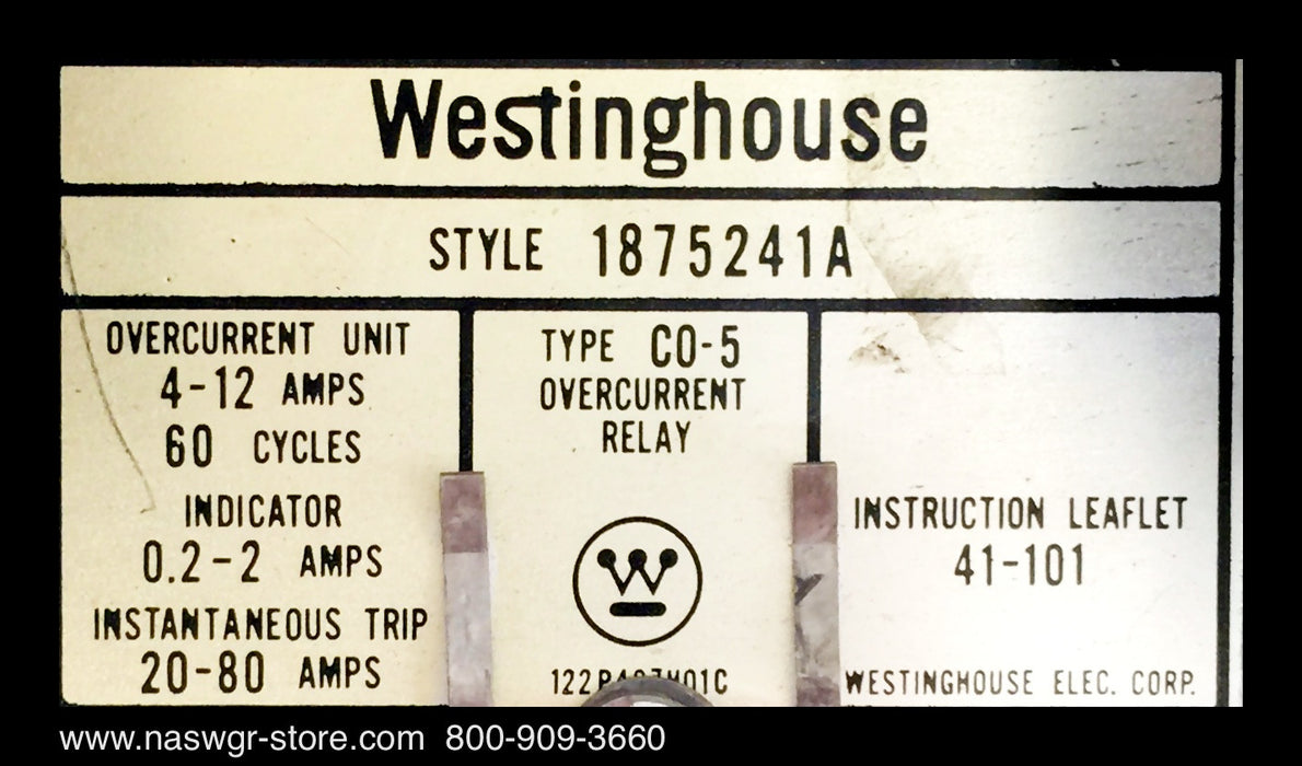1875241A ~ Westinghouse 1875241A Relay