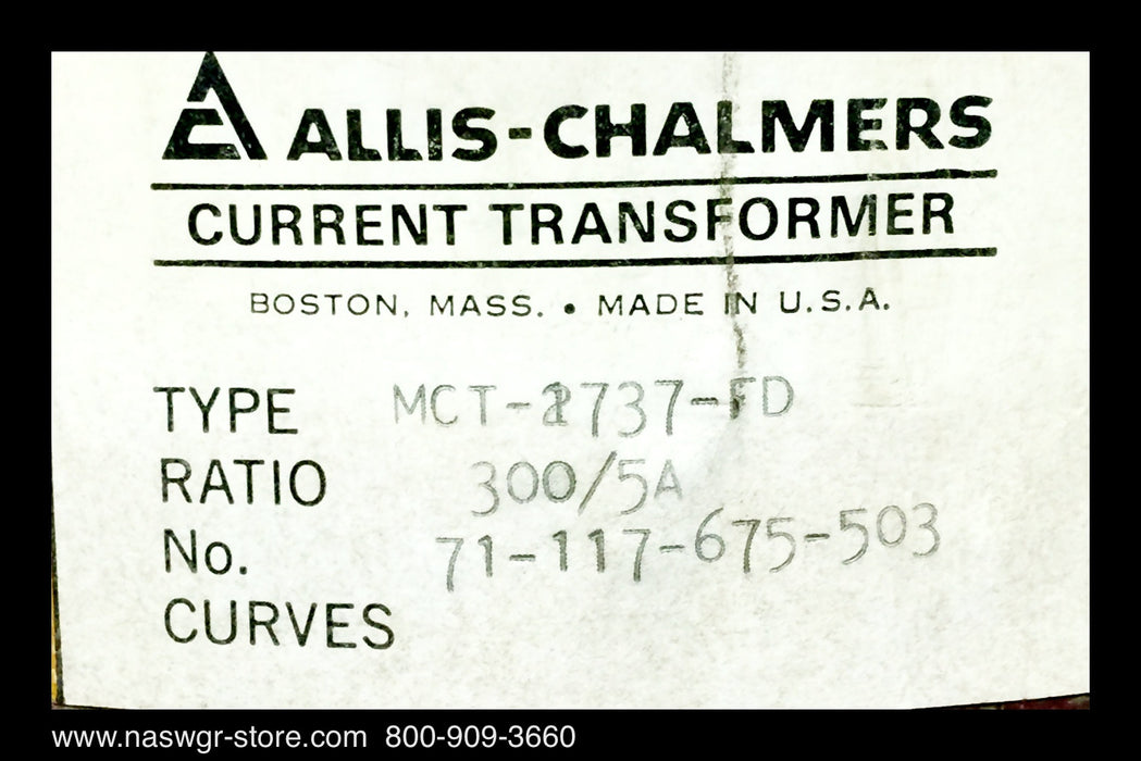 MCT-2737-FD ~ Allis Chalmers MCT-2737-FD Current Transformer
