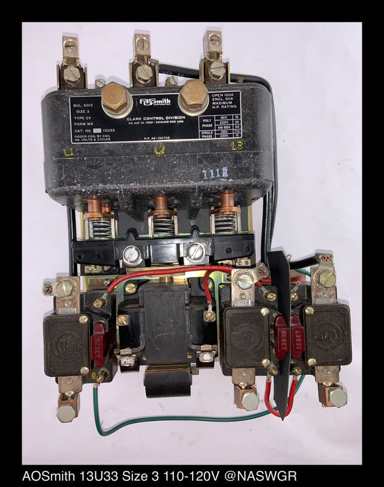AOSMITH 13U33 Size 3 Starter