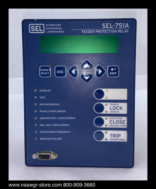 Schweitzer Engineering Laboratories SEL-751A Feeder Protection Relay - 751A01H1H0X72851310