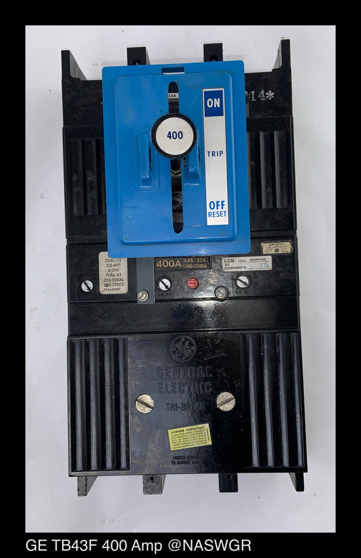 GE Tri-Break TB43F Molded Case Circuit Breaker - 400 Amp