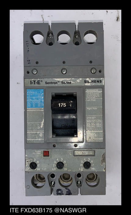 ITE/Siemens FXD63B175 Circuit Breaker ~ 175 Amp
