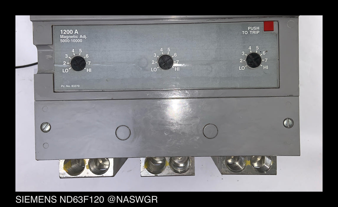 Siemens Sentron ND63F120  Circuit Breaker - 1200Amp/120v