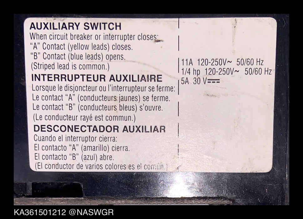 Square D KA361501212 Molded Case Circuit Breaker - 150 Amp