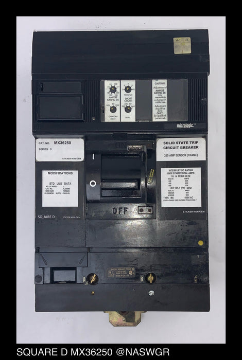 Square D MX36250 Circuit Breaker
