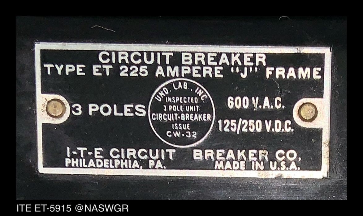 ITE ET-5915 Circuit Breaker