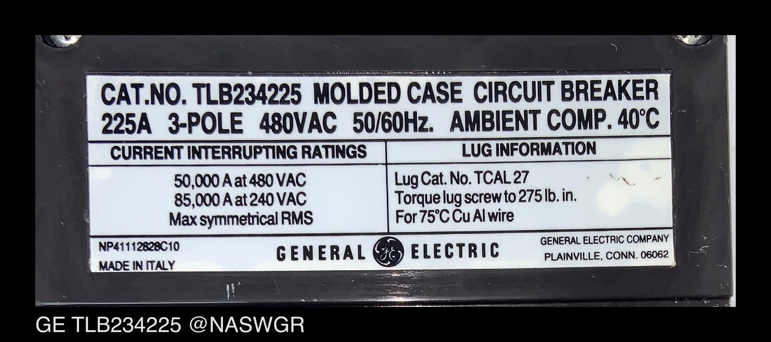 GE TLB234225 Circuit Breaker