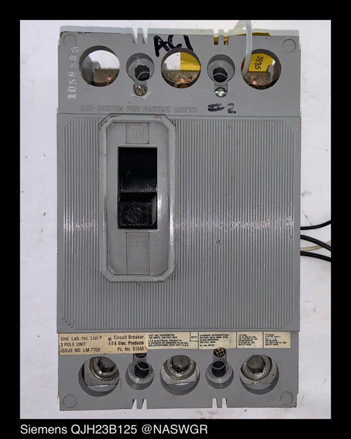 Siemens QJH23B125 Molded Case Circuit Breaker - 125 Amp