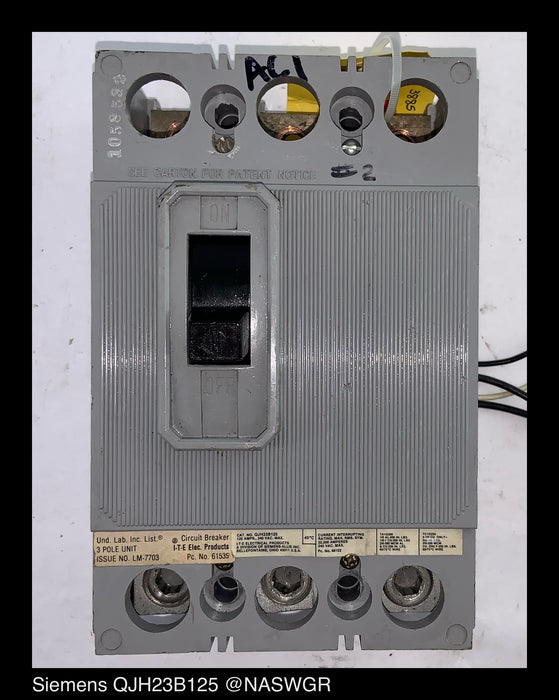 Siemens QJH23B125 Circuit Breaker - 125 amp
