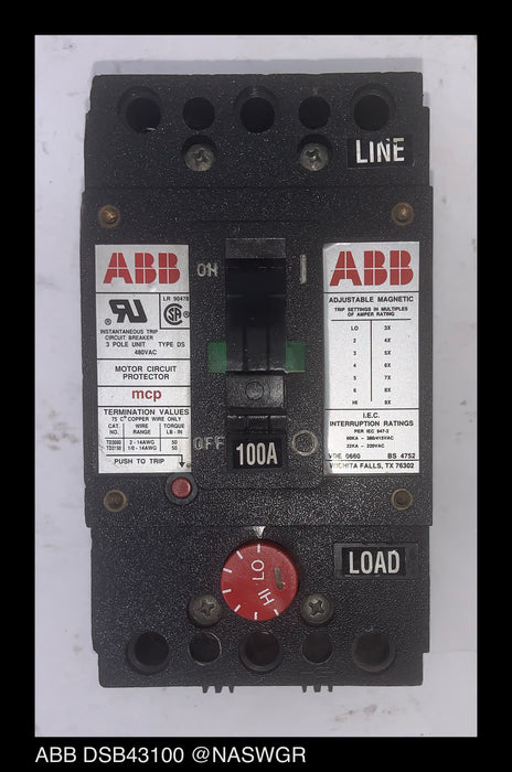 ABB DSB43100 Motor Circuit Protector