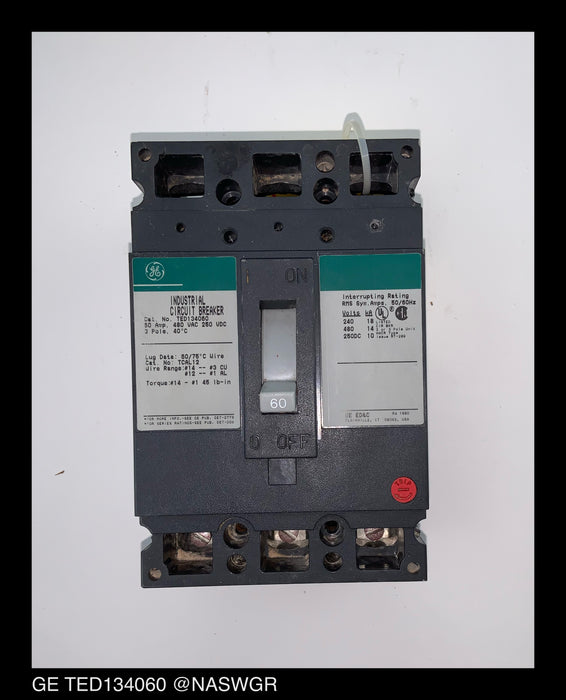 GE TED134060 Circuit Breaker ~ 60 Amp
