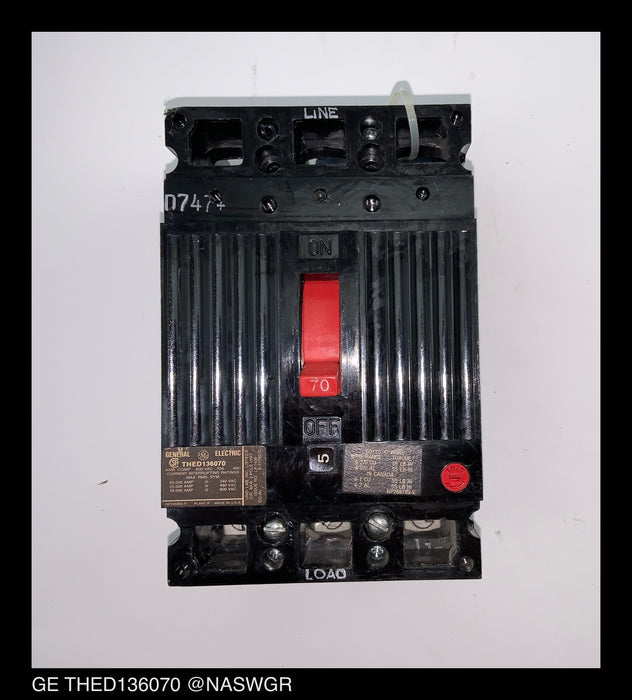 GE THED136070 Circuit Breaker ~ 70 Amp