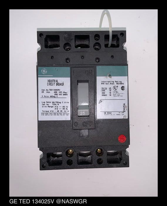 GE TED134025V Circuit Breaker ~ 25 Amps