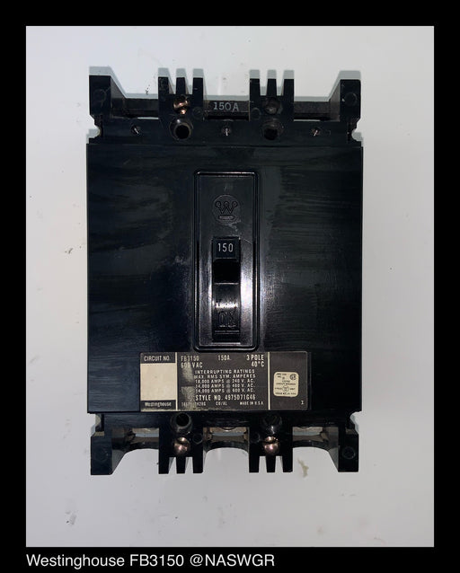Westinghouse FB3150 Circuit Breaker ~ 150 Amp