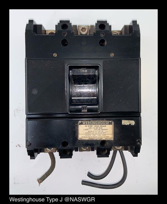 Westinghouse Type J Molded Case Circuit Breaker - 150 Amp