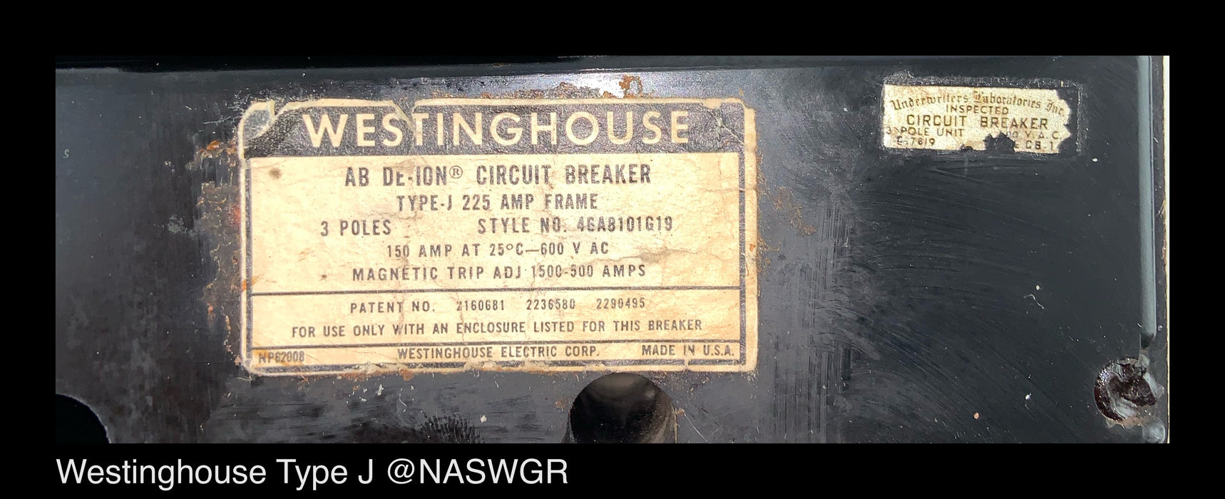 Westinghouse Type J Molded Case Circuit Breaker - 150 Amp