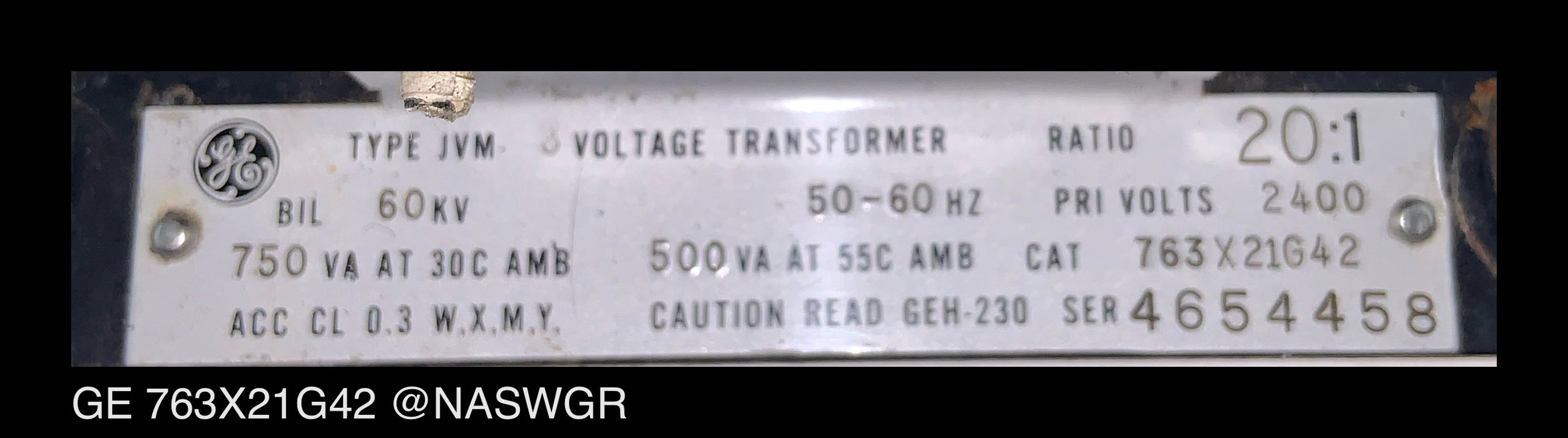 GE JVM-3 Voltage Transformer