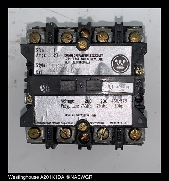 Westinghouse A201K1DA Contactor