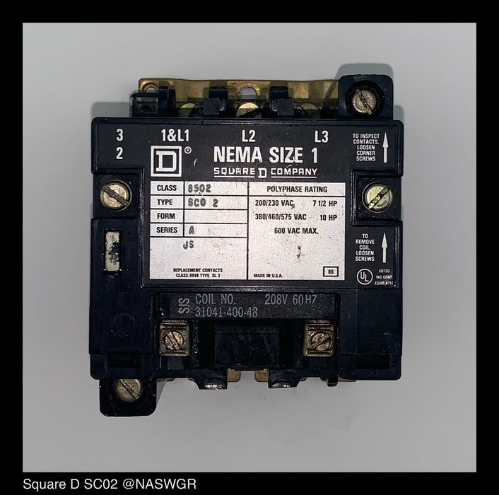 Square D SC02 Starter