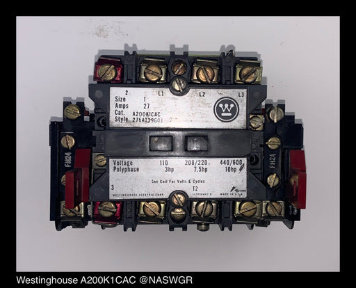 Westinghouse A200K1CAC Starter