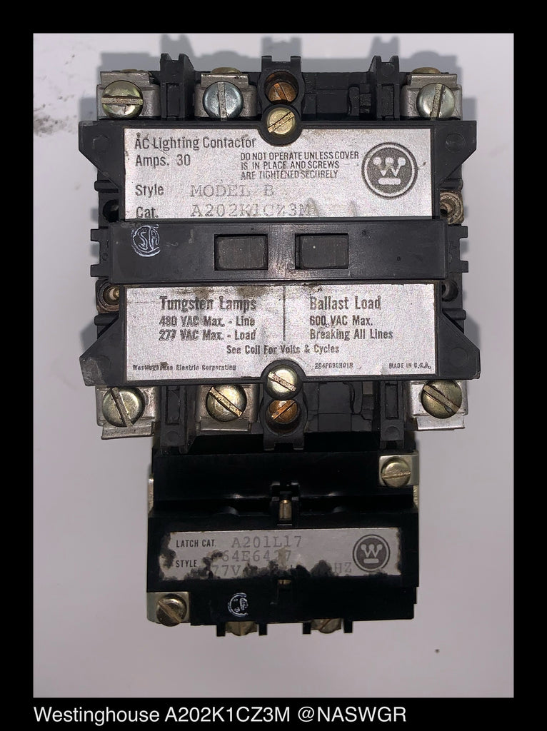 Westinghouse A202K1CZ3M AC Lighting Contactor