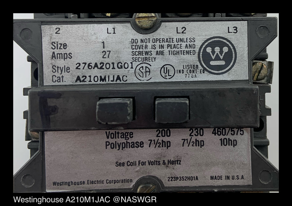 Westinghouse A210M1JAC Starter
