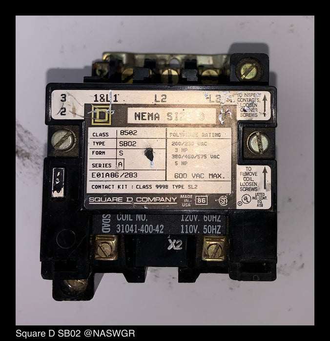 Square D SB02 Starter