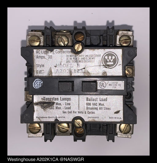 Westinghouse A202K1CA A.C. Lighting Contactor