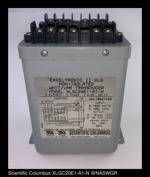 Scientific Columbus XLGC20E1-A1-N Watt Transducer