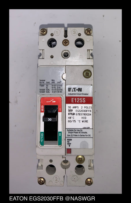 Eaton EGS2030FFB Molded Case Circuit Breaker - 30 Amp