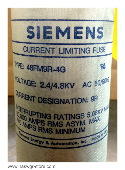 48FM9R-4G ~ Siemens 48FM9R-4G Current Limiting Fuse 740 Amps RMS minimum