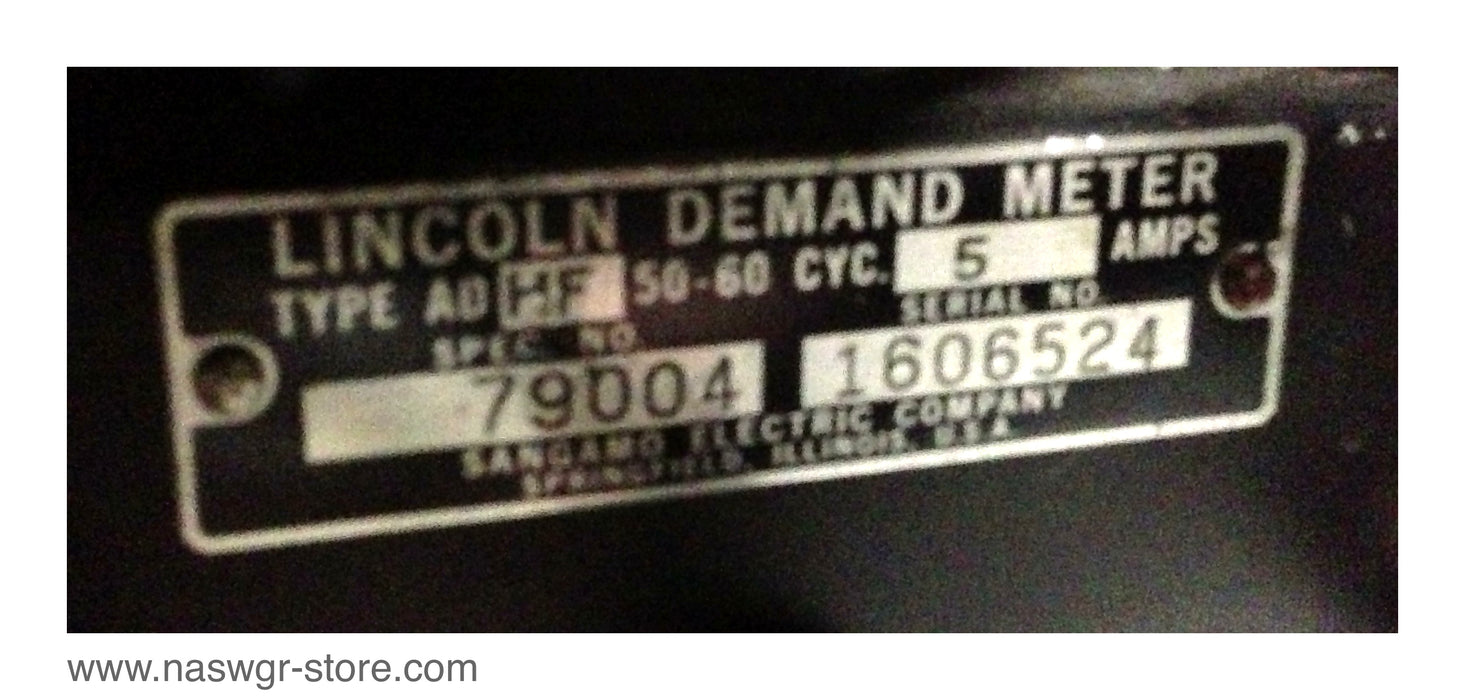 ADHF , Sangamo Electric ADHF Thermal Demand Meter , Type: ADHF , 50/60 Cy. , 5 Amps , Spec: 79004 , PN: ADHF