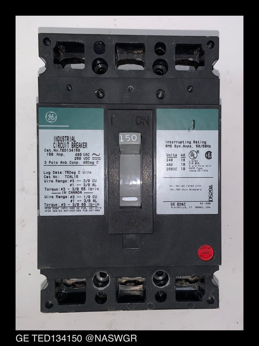 General Electric TED134150 Molded Case Circuit Breaker