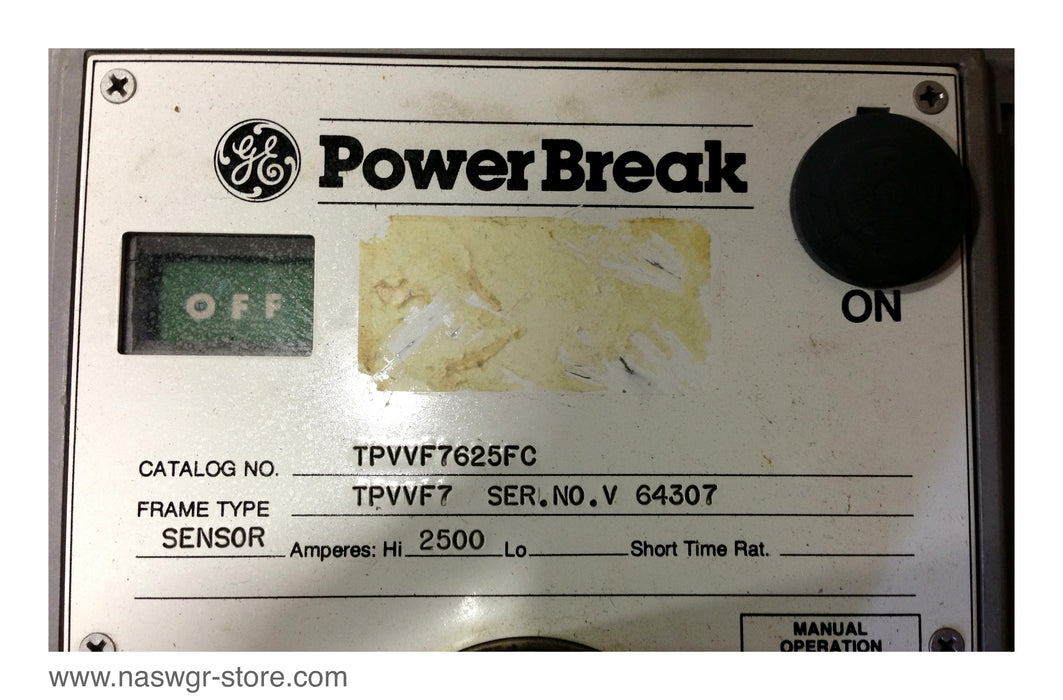 TPVVF7625FC ~ GE TPVVF7625FC Circuit Breaker PowerBreak 2500 amp ~ TP9VT30DGA3