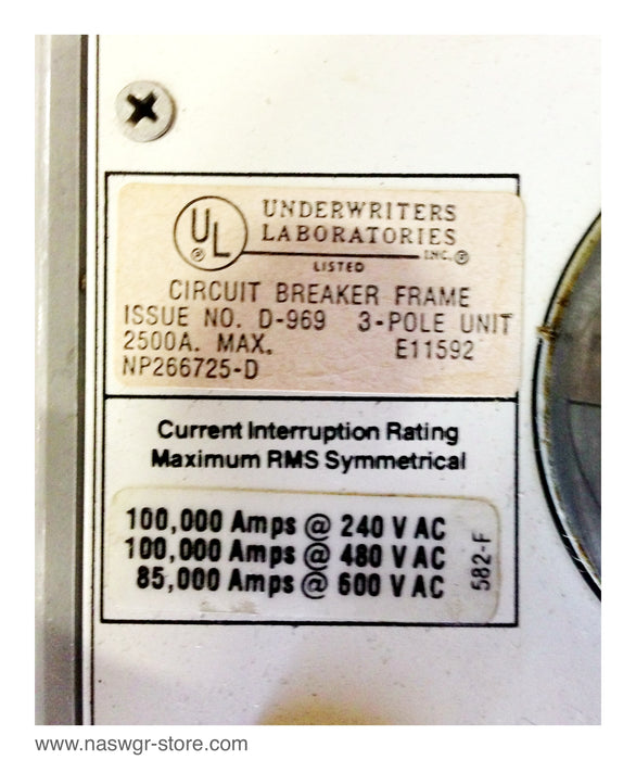TPVVF7625FC ~ GE TPVVF7625FC Circuit Breaker PowerBreak 2500 amp ~ TP9VT30DGA3