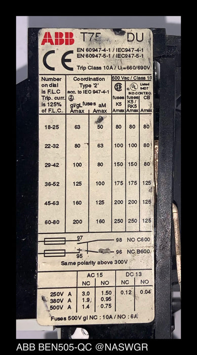 ABB BEN50S-QC Overload Relay