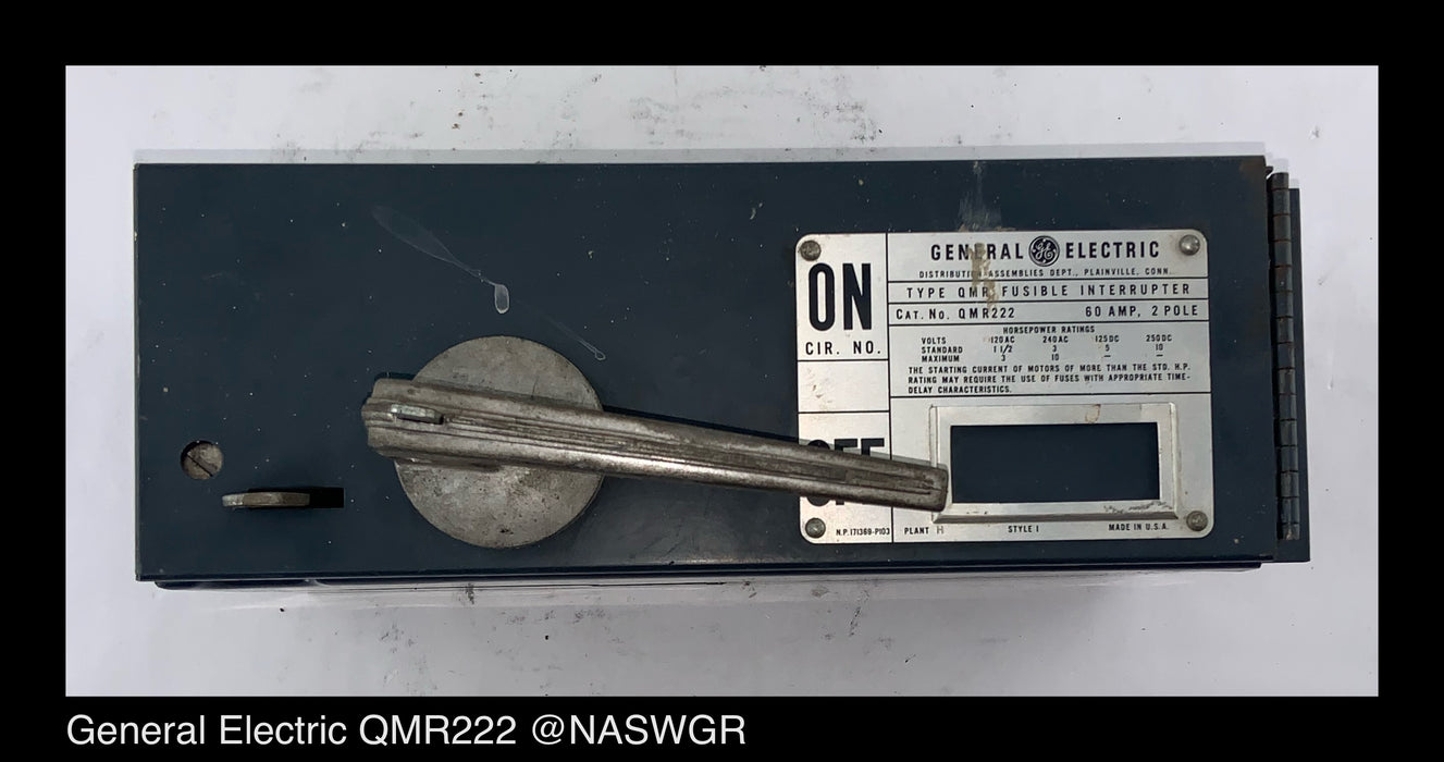 General Electric QMR222 Interrupter Switch