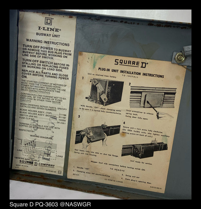 Square D PQ-3603 Busway Switch