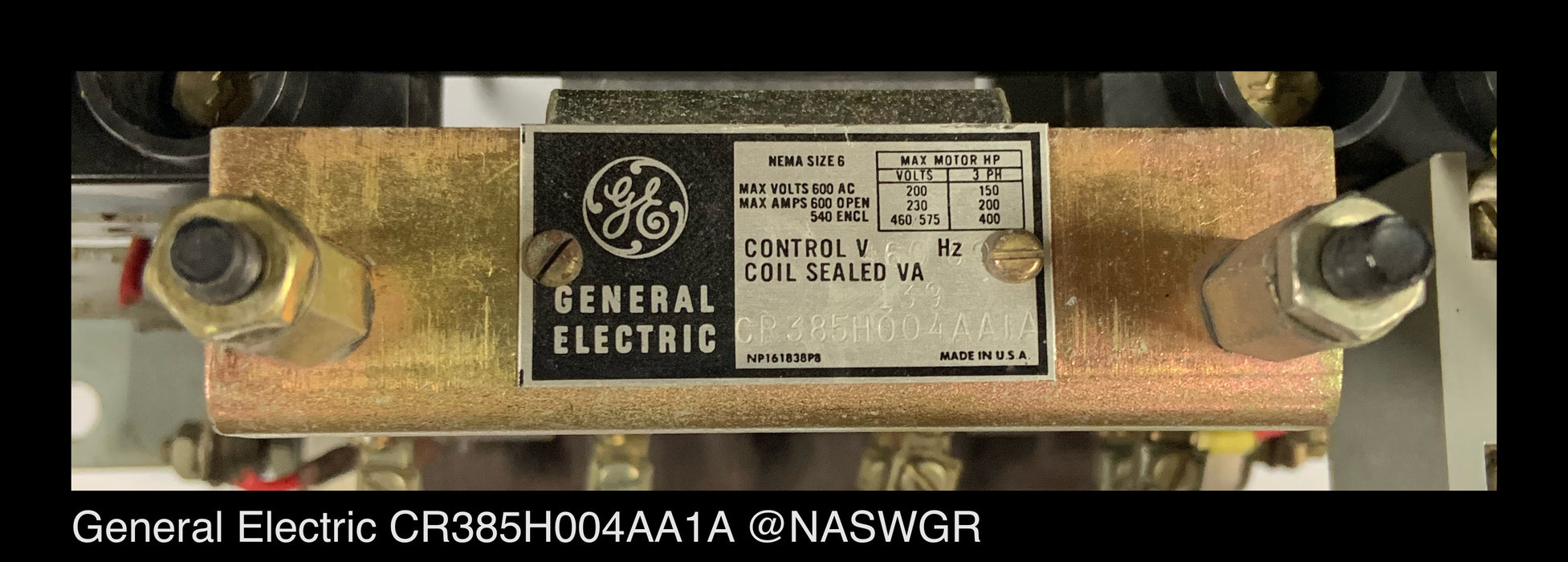 General Electric CR385H004AA1A Contactor