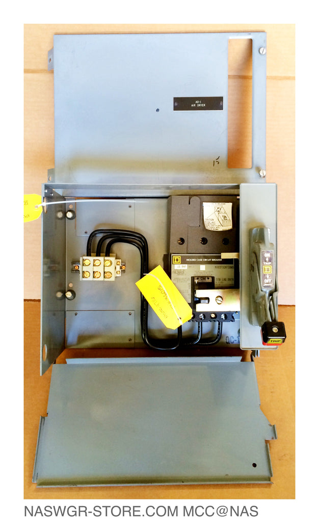 Square D Model 4 Size 1 15 amp Circuit Breaker Feeder MCC ~ FHL36015 Grey Label